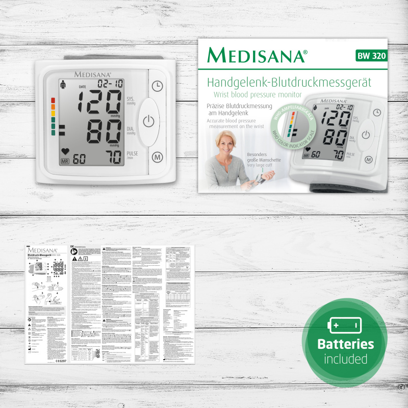 BW 320 Handgelenk-Blutdruckmessgerät medisana®